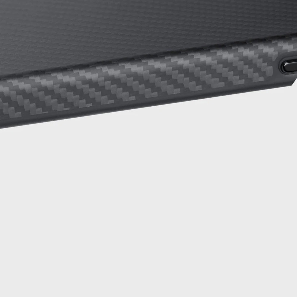 Pitaka Military-Grade Classic Serisi iPhone 16 Pro Max M-safe Şarj Özellikli Aramid Fiber Black-Grey Twill Kılıf Pitaka Military-Grade Classic Serisi iPhone 16 Pro Max M-safe Şarj Özellikli Aramid Fiber Black-Grey Twill Kılıf